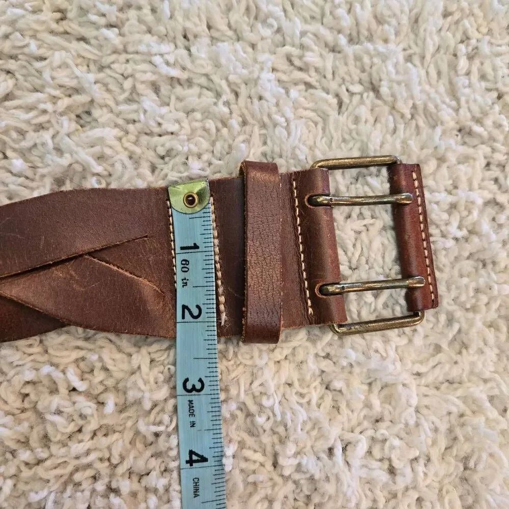 Banana Republic Dark Brown Braided Leather Belt Small - Picture 5 of 8